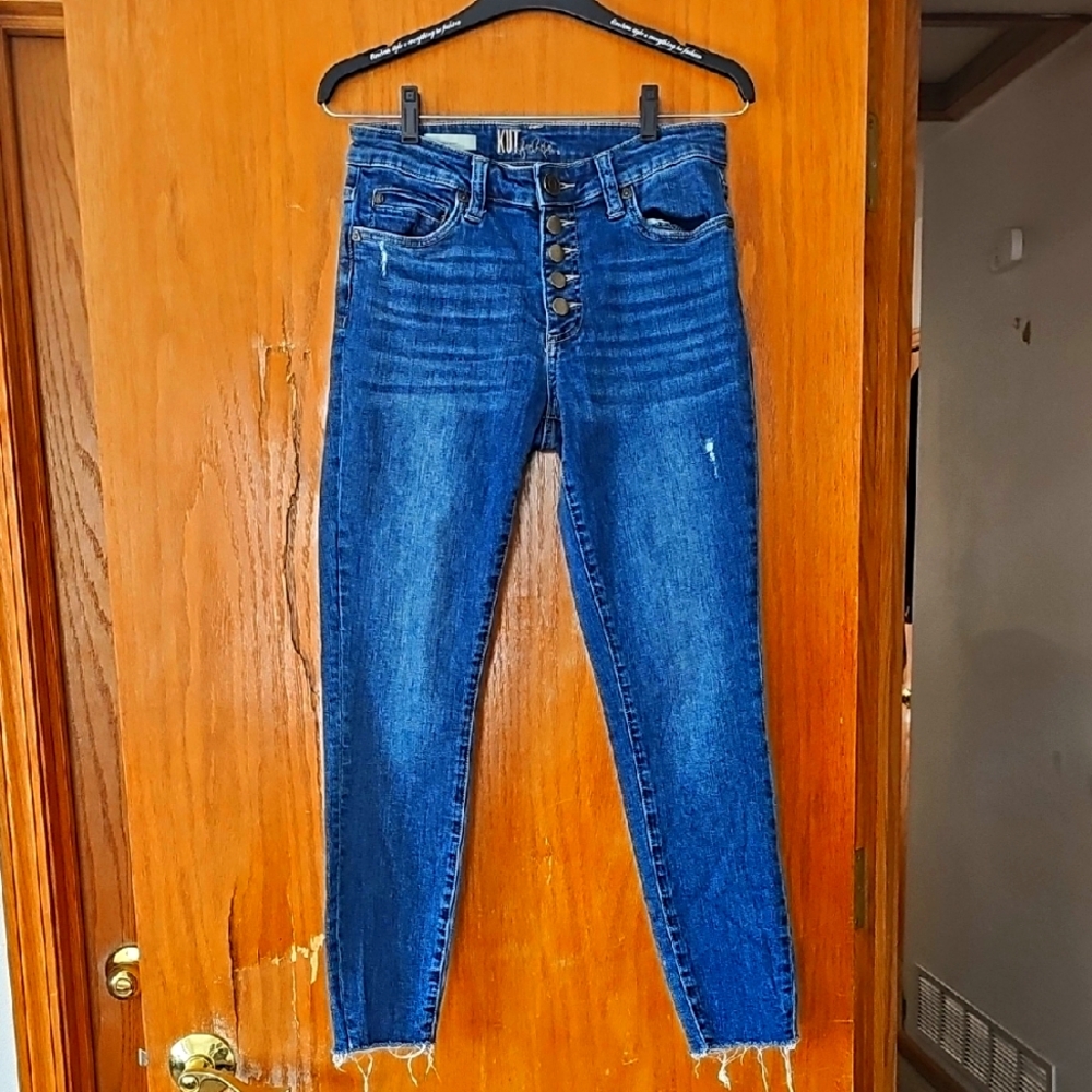 KUT Women's Blue High-Waisted Jeans SIZE 4 CARLOS STYLE